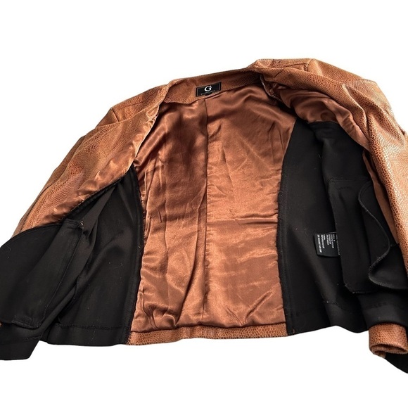 G by Guilliani Faux Leather MOTO Style Jacket Sz Small - Picture 8 of 14